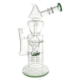 12,2 polegadas de vidro alto Bong Hookahs Recycler Dab Rigs Acessórios para fumar Bongos de água de óleo