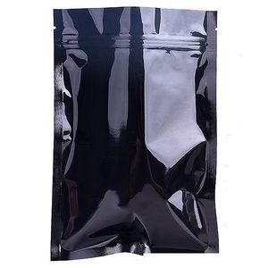 12*20 cm (4.72*7.87 pouces) noir plat thermoscellage pochettes d'emballage sacs mylar aluminium papier pack sacs pour noix aliments secs