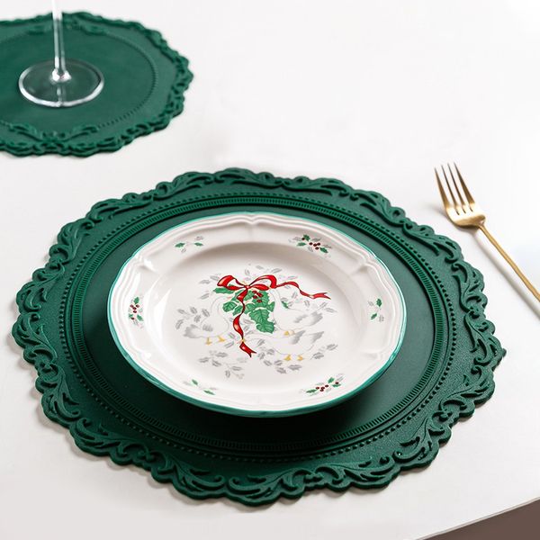 Mantel Individual redondo de silicona de 12/23cm resistente al calor, posavasos lavables antideslizantes para decoración de mesa de cena, W220406