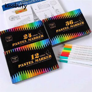 12/24/36 Couleurs Acrylique Pastel Marker Pen Highlighter S Album Graffiti, Verre, Céramique, Bois, Wetal, Paint Art 211104