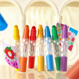 12/24 Couleurs Creative Dot Marker HighLighter Pen Novelty Colored Peeted Art Markers Hand Account Dessin stylos 240423