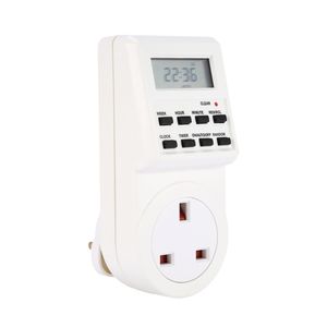 Freeshipping 12/24 uur 7 dagen / week EU / VS / UK / AC-plug programmeerbare timerschakelaar Socket Digitale LCD-elektronische plug-in Smart Home