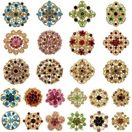 12/24 stks lot broche pin boeket kristal vlinder oog hart kroon ster bloem vleugel zwaan boog broches voor vrouwen set pins set