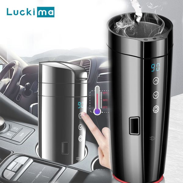 12 / 24V / Home 350ml Auto Car Heating Cup Température Réglable Thermos Tasse Isolation Bouilloire Tasse Accessoires De Voiture Vente Chaude 201109