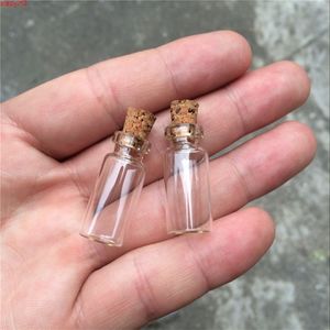 12*28*6mm 1,4 ml pequeñas botellas de vidrio transparente con corcho Mini viales vacíos tarros 200 uds/lote de alta calidad