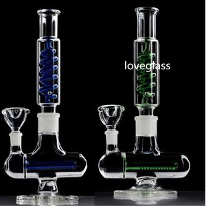 Hookahs recycler dab rigs vriesbare spoel glazen water waterpijp rookpijp grote glazen bong met 14 mm kom