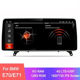 12,3 inch 8 GB 128 GB CarPlay Android11 ​​CAR DVD Radio Multimedia Player voor BMW X5 E70 X6 E71 GPS Navigatie Screen Stereo