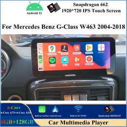 Reproductor de DVD para coche con Android 12 de 12,3 pulgadas para Mercedes Benz Clase G W463 2004-2018 Navegación GPS CarPlay Android Auto Pantalla de visualización de vídeo Bluetooth 4G WIFI
