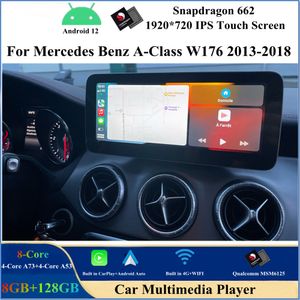 Player DVD Android 12 voitures de 12,3 pouces pour Mercedes Benz C-Class W176 2013-2018 GPS Navigation Carplay Android Auto Affichage IPS Screen Bluetooth 5.0 4G WiFi