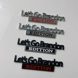 12*3 cm Lets Go Brandon Auto Sticker Decoratie Trump Supporter Plastic Body Leaf Board Banner ABS