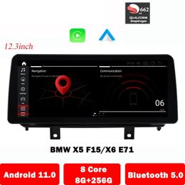 12.3 pouces Android 11 voiture DVD Radio GPS Navigation lecteur multimédia pour BMW X5 F15 X6 E71 F16 Carplay système Intelligent