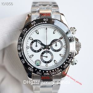 12,4 mm Ultra-dunne herenhorloges Automatisch mechanisch horloge 40 mm ETA7750 Beweging 904L SAPPHIRE Glas keramisch ijsblauw Lumineuze mode Waterdicht horloge-2