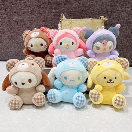 12,5 cm Kuromi Plush Doll Toys hanger schattige pluche keychain tas hanger kinderen verjaardag kerstcadeaus cartoon pluche speelgoed accessoires 101
