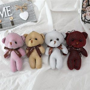 12.5 cm ours en peluche jouets en peluche porte-clés pendentif poupée animaux en peluche ours porte-clés peluche enfants cadeaux en gros