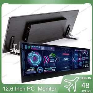 Pantalla secundaria secundaria para PC de 12,6 pulgadas, pantalla LCD de doble expansión Aida64, mesa táctil ASUS, Monitor de datos dinámico DIY, pantalla HD para jugadores