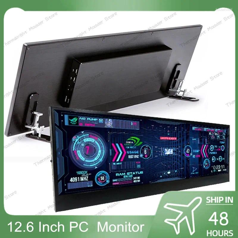 Sous-écran secondaire PC 12.6 pouces Aida64, double extension LCD, ASUS, Table tactile, moniteur de données dynamique, MOD pour joueurs, écran HD