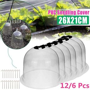 12 6 stks 10 Herbruikbare Plastic Kas Tuin Cloche Dome Plant Covers Vorst Guard ze Bescherming 210615329g