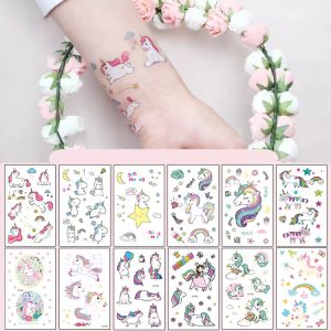 12*7.5 cm INS Étanche Temporaire Faux Tatouage Autocollant Hibou Animal Fleur Rose Cheval Dessin Animé Conception Enfants Enfant Corps Art Make Up Outils