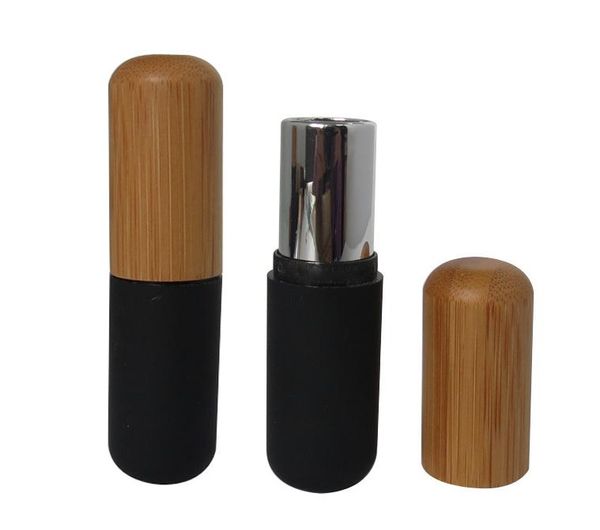 Tubes de rouge à lèvres en bambou vides de 12,7 mm avec capuchon en bambou Tube de cils Mascara Bouteille Maquillage Emballage cosmétique Conteneur SN2462