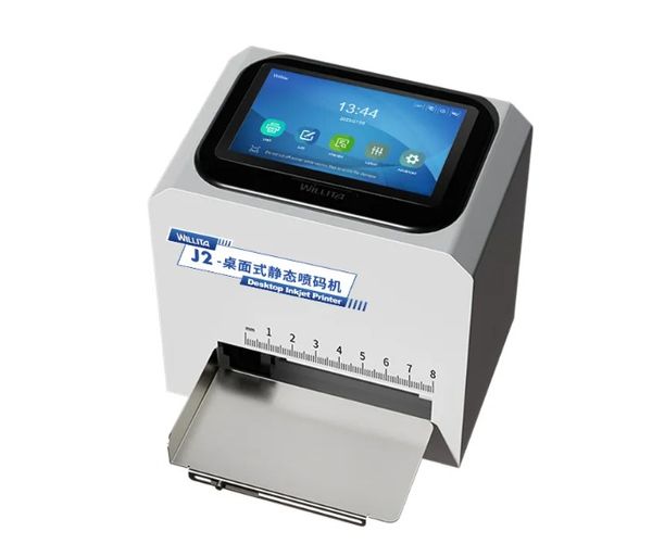 Imprimante à jet d'encre statique de table 12.7mm, Machine intelligente de codage de Logo de numéro de lot de code à barres