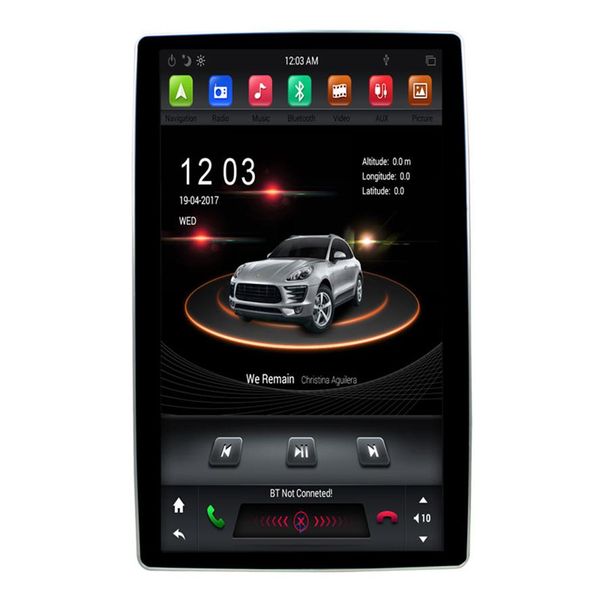 12 8 pouces rotatif PX6 6 Core 4 32G Android 9 0 DSP universel 2 din lecteur DVD Radio de voiture 293F