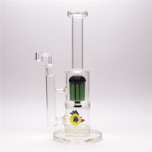 12.8 pulgadas Cachimbas Árbol de agua Perc Little Bird Bong de vidrio con recipiente esmerilado de 18 mm Pipas para fumar de vidrio transparente Entrega global