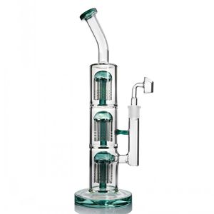 12.9 inchs Tall Bong Hookahs Arm Tree Perc Gafas Tuberías de agua Heady Glass Dab Rigs Plataforma petrolera con 14 mm Banger