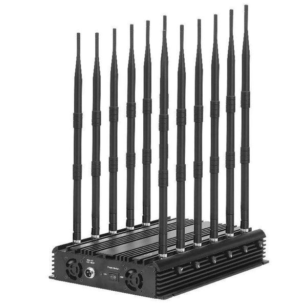 12 antennes de bureau brouilleur de protection WiFi GPS LOJACK CDMA DCS GSM2G 3G 4G 5G signal de téléphone portable brouilleur de signaux
