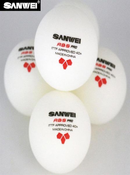 12 bolas Sanwei 3star ABS 40 PRO 2018 NUEVA MESA DE TENIMIENTO Bola ITTF aprobado nuevo material plástico Ping Ping Pong Balls C1904150128405417145