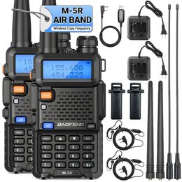 12 Baofeng M5r Air Band Walkie Talkie Free Wireless Copy Fréquence longue portée VHF UHF UV5R K5 Ham portable Radio bidiromine 240326