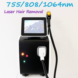 12 barres Triple longueur d'onde de longueur d'onde Laser Épilation de cheveux Machine de coiffure Retournation permanente