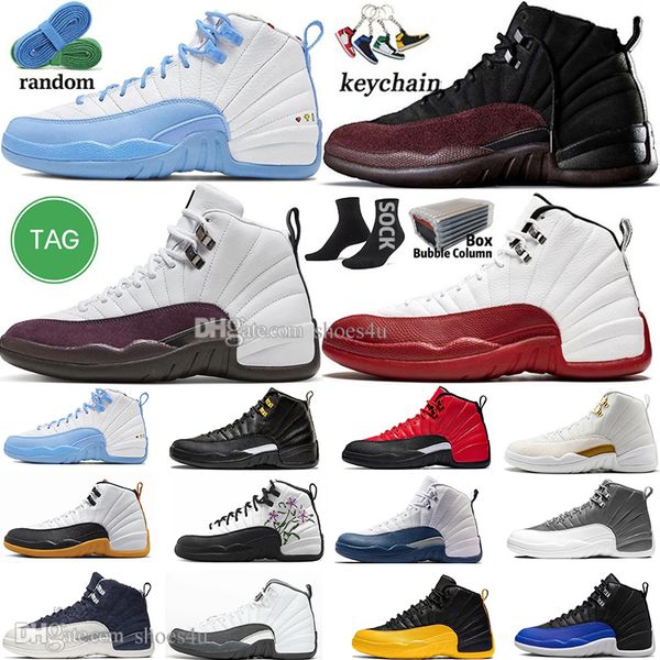 12 Zapatillas de baloncesto para hombre mujer 12s Cherry Field Purple Stealth Twist Playoffs Reverse Flu Game Hyper Royal Black Taxi Royalty 11 11s Zapatillas de deporte para hombre Zapatillas deportivas