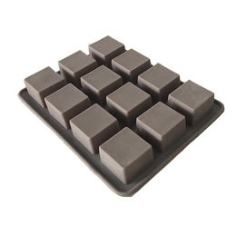 12 holte vierkant mini siliconen mal chocolade mallen ijs kubus lade jelly zeep maker siliconen cake cake decorating schimmel