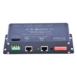 Contrôleur de bande LED DMX 512 RGB, 12 canaux, 5A * 12CH, décodeur DC5V-24V, pilote de variateur, utilisation pour bandes lumineuses LED