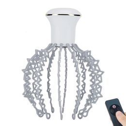 12 Griffes Cuir chevelu Masseur Acupoint Electrowave Soulagement des maux de tête Cap Sans fil Électrique Vibration Physiothérapie Tête Masssager Octopus 240320