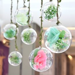 Boîte à bonbons boule de noël en plastique Transparent 12 CM, fournitures de décoration pour mariage et noël, 20 pièces, livraison gratuite