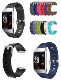 12 couleurs pour Fitbit Ionic bracelets de montre accessoires bracelet de Sport en Silicone avec fermoir en métal en acier inoxydable 8647442