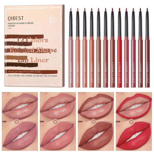 12 couleurs lipliner crayon imperméable sexy sexy rouge mat