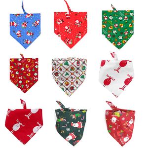 12 Couleur Gros Chiens Bandana Chien Vêtements Triangle Écharpe Bavoirs Foulard avec Nouvel An Styles pour Noël Pet Costume Accessoires Décoration A141