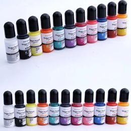 12 kleuren 10 ml gips cement pigment vloeistof verven handgemaakt pleister vaartuig maken concentraat kleurstof kleurstof gips poeder kleur