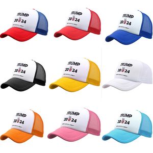 12 kleuren Baseball Cap 2024 U.S Presidentiële verkiezing Trump Hat Neem Amerika Back Caps Verstelbare Snelheid Rebound Katoenen Sporthoeden DB918