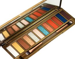 12 couleurs palette de fard à paupières ombre à paupières neutre miroitant mat nu nuances collines palettes avec miroir double pinceau de maquillage 9142150