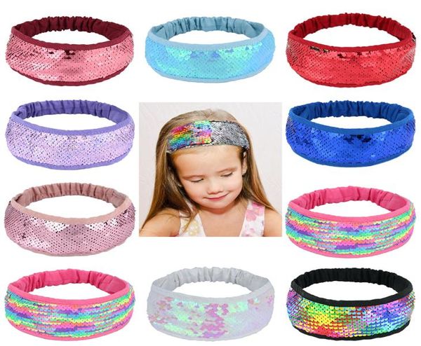 12 colores de moda para niñas, diademas elásticas de lentejuelas, diademas coloridas con brillo para niñas, palitos para el cabello, accesorios para el cabello para niños M8848131422