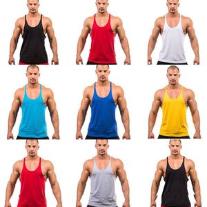 12 kleuren gym singlets heren tanktops shirt bodybuilding apparatuur fitness heren golds gym stringer tanktop sport