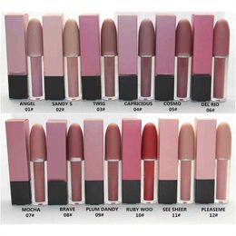 12 kleuren vloeibare lip gloss matte lippenstift schoonheid lippen make -up waterdicht merk m lipgloss langdurige lipgloss cosmetica