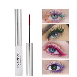 12 kleuren mascara 4D zijde fiber mascara curling dikke waterdichte 4D verlenging mascara ogen schoonheid make-up