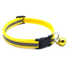 Collier réfléchissant en Nylon pour chien, 12 couleurs, laisse pour petits chiens, chat, chiot, collier avec cloche, fournitures pour animaux de compagnie, 12 LL