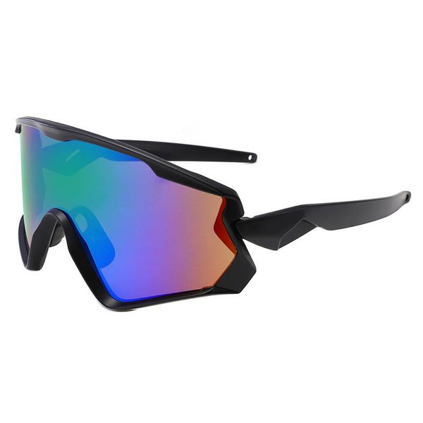 12 couleurs Sports de plein air lunettes de soleil pour hommes et femmes grandes lunettes angulaires Machine Style cadre une pièce lentilles complètes lunettes de vent