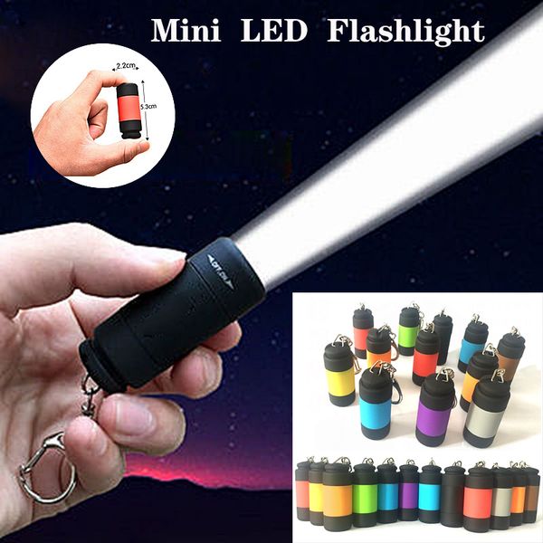 12 couleurs Portable Mini lampe de poche USB Rechargeable porte-clés LED petite lampe de poche forte lumière étanche voyage torche électrique
