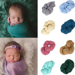 12 couleurs Soft Stretch Newborn Photography Wrap pour photo de photo de photo de bébé